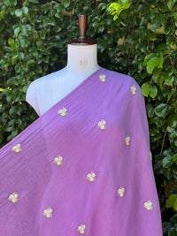 Pearl Embroidered 40gm Banarasi Chanderi Fabrics