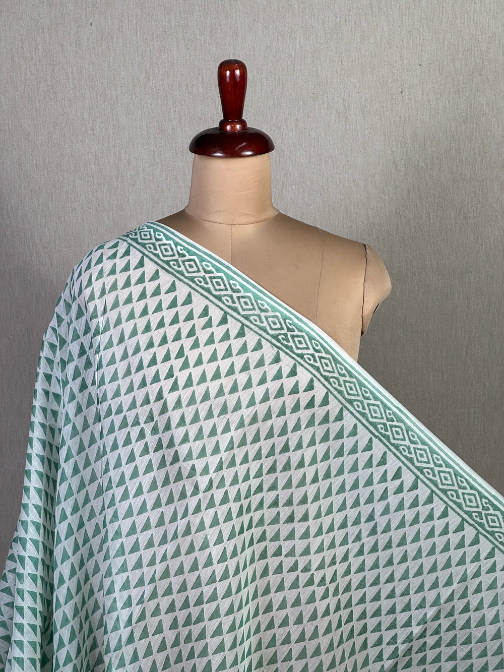 Block Printed Banarasi Chanderi Fabric