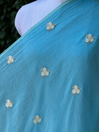 Pearl Embroidered 40gm Banarasi Chanderi Fabrics