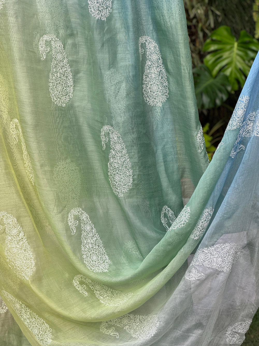 Embroidered 4D Banarasi Silk Chanderi Fabrics