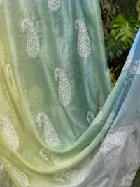 Embroidered 4D Banarasi Silk Chanderi Fabrics