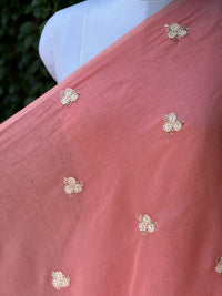 Pearl Embroidered 40gm Banarasi Chanderi Fabrics