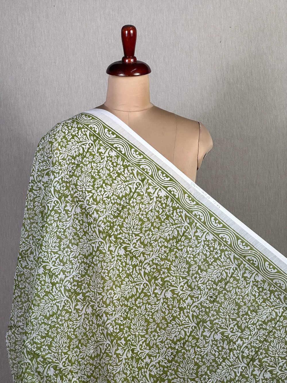 Block Printed Banarasi Chanderi Fabric