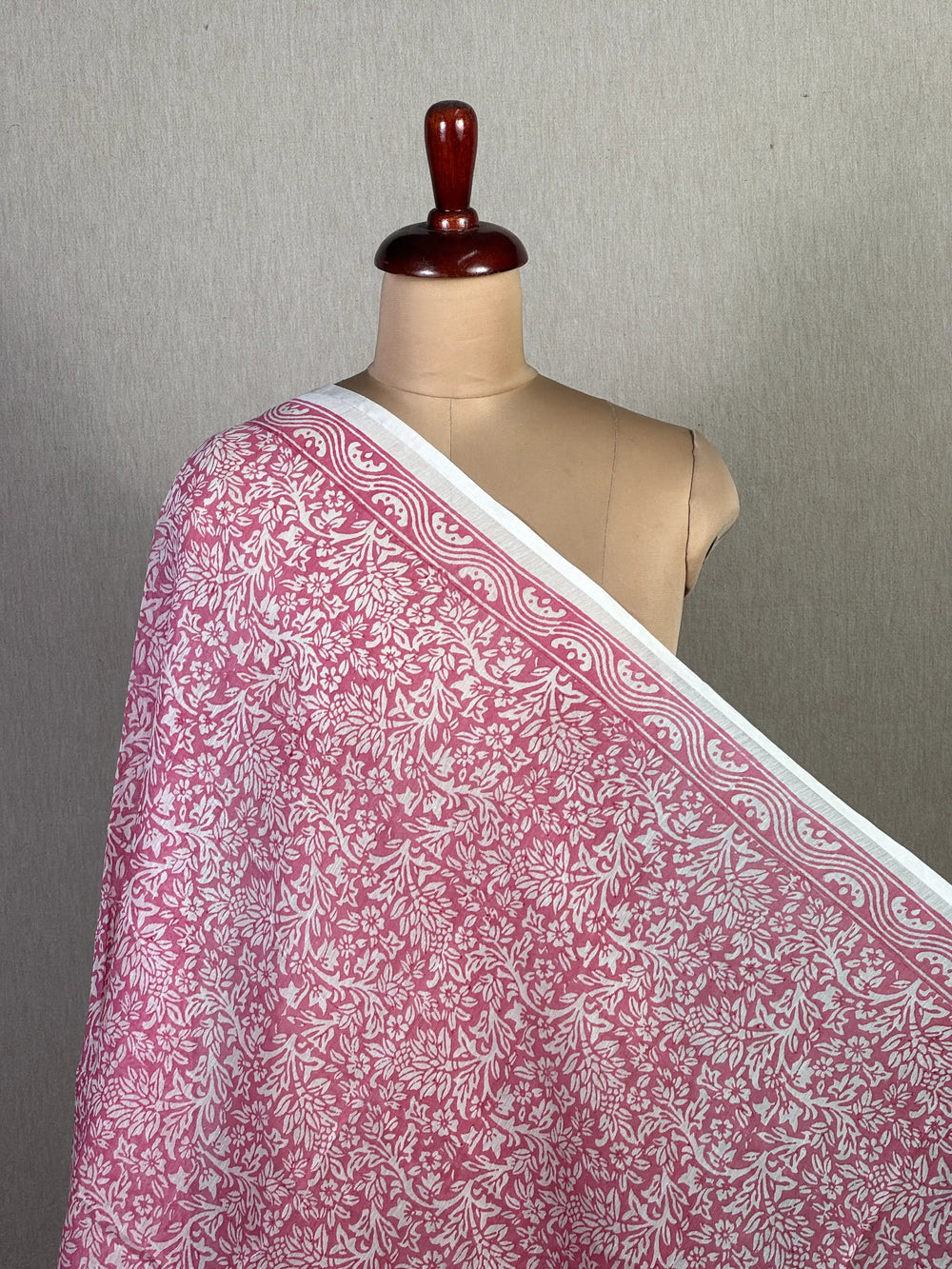 Block Printed Banarasi Chanderi Fabric