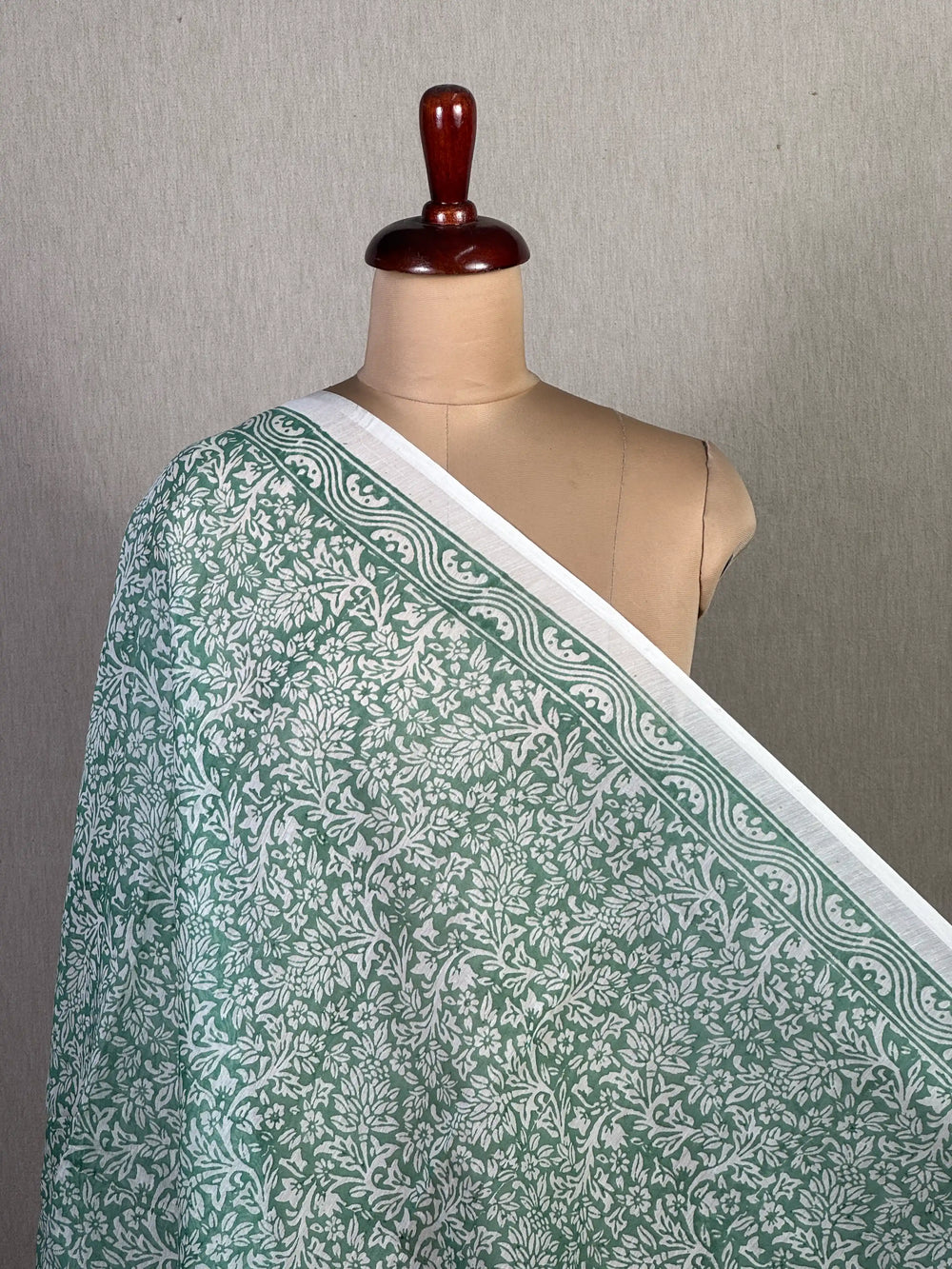 Block Printed Banarasi Chanderi Fabric