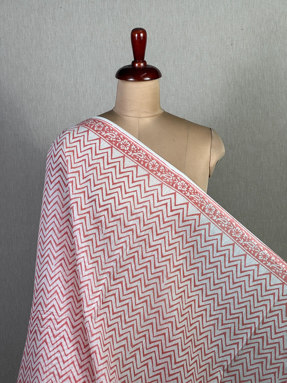Block Printed Banarasi Chanderi Fabric