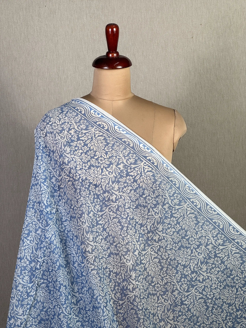 Block Printed Banarasi Chanderi Fabric