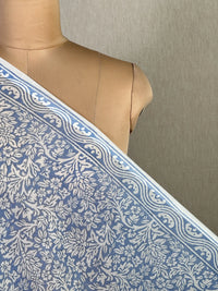 Block Printed Banarasi Chanderi Fabric