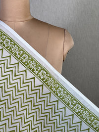 Block Printed Banarasi Chanderi Fabric