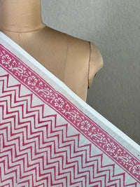 Block Printed Banarasi Chanderi Fabric