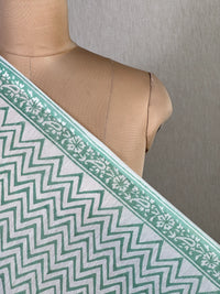 Block Printed Banarasi Chanderi Fabric