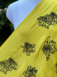 Embroidered 40 gm Banarasi Chanderi Fabric