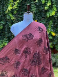 Embroidered 40 gm Banarasi Chanderi Fabric