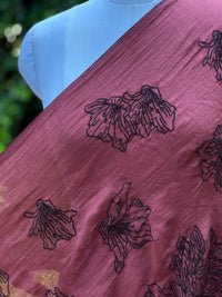Embroidered 40 gm Banarasi Chanderi Fabric