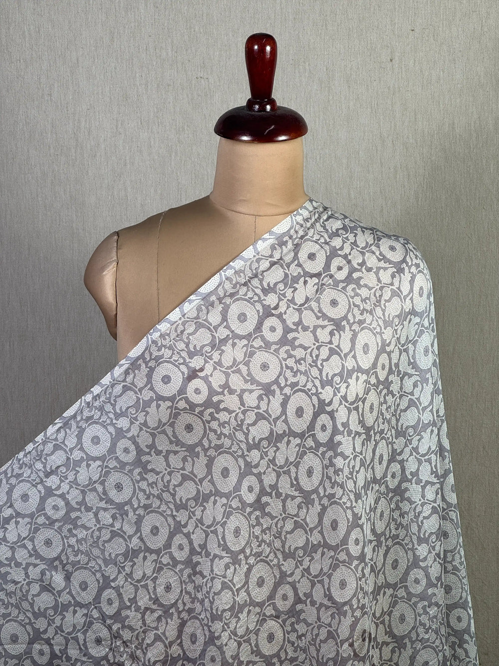Printed Mul Chanderi Fabric