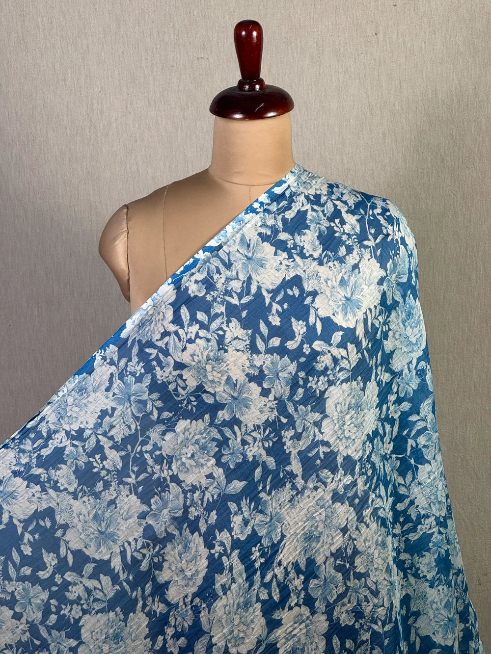 Printed Mul Chanderi Fabric