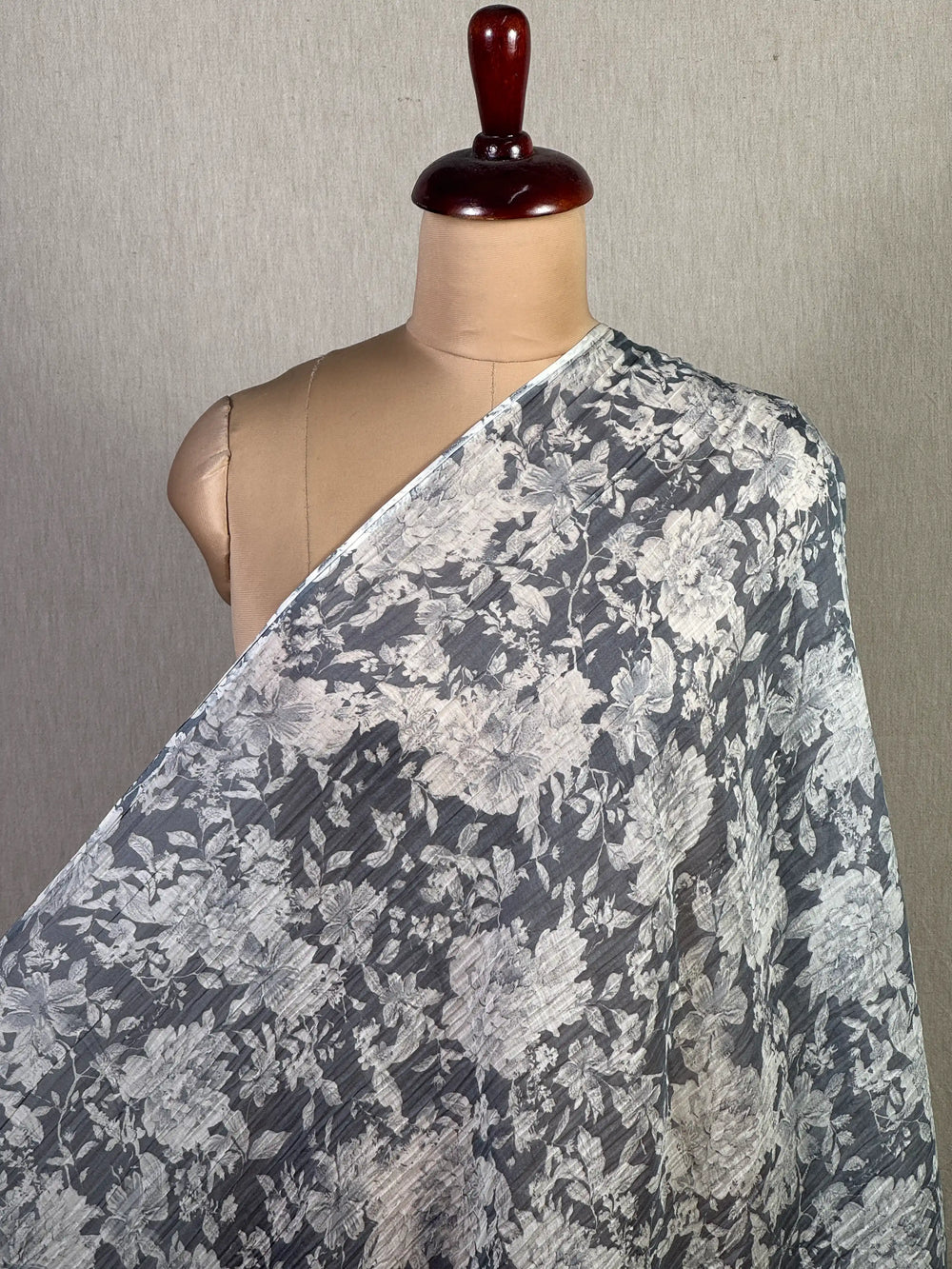 Printed Mul Chanderi Fabric