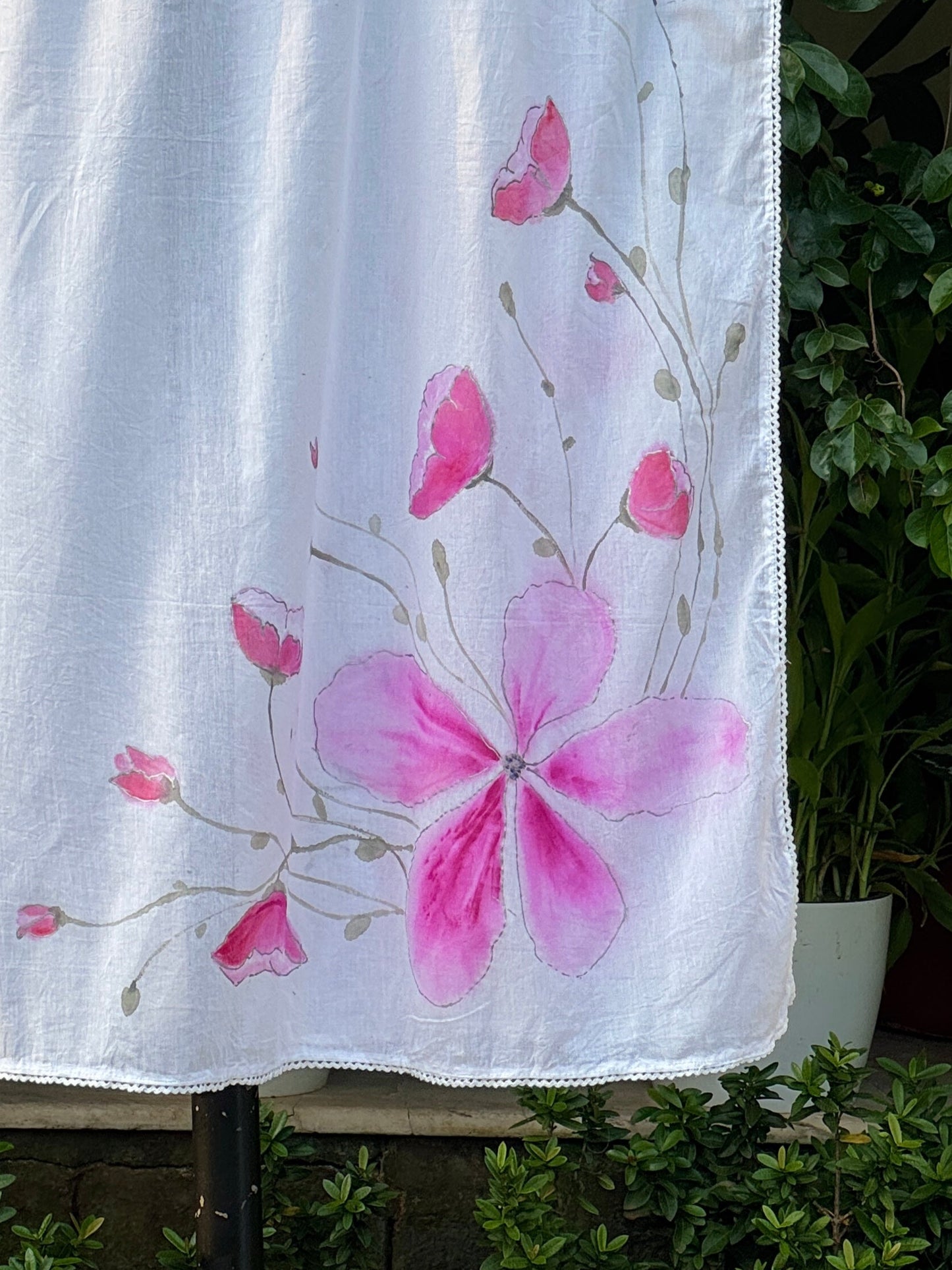 Hand Painted Mul cotton Dupatta