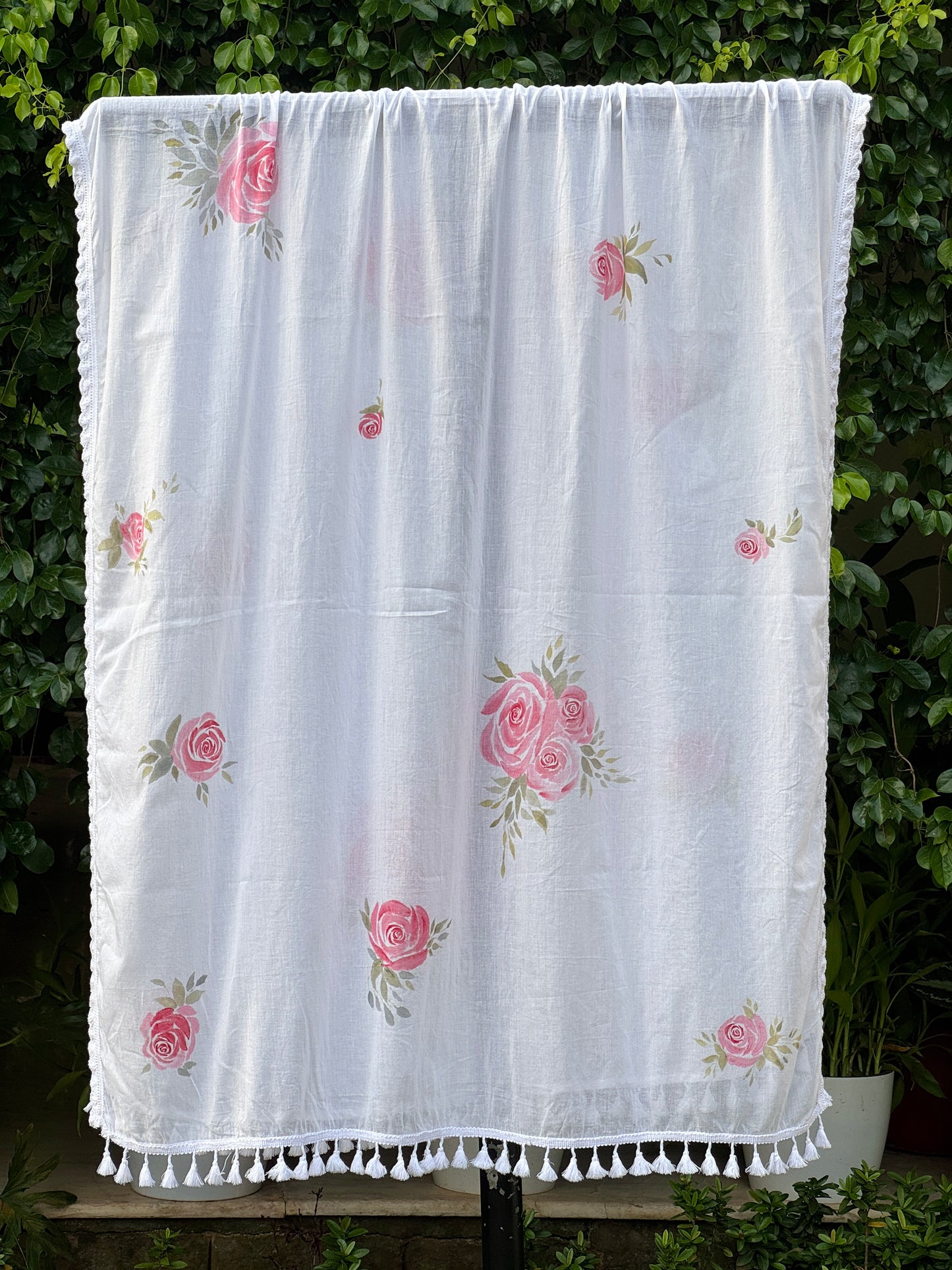 Hand Painted Mul cotton Dupatta