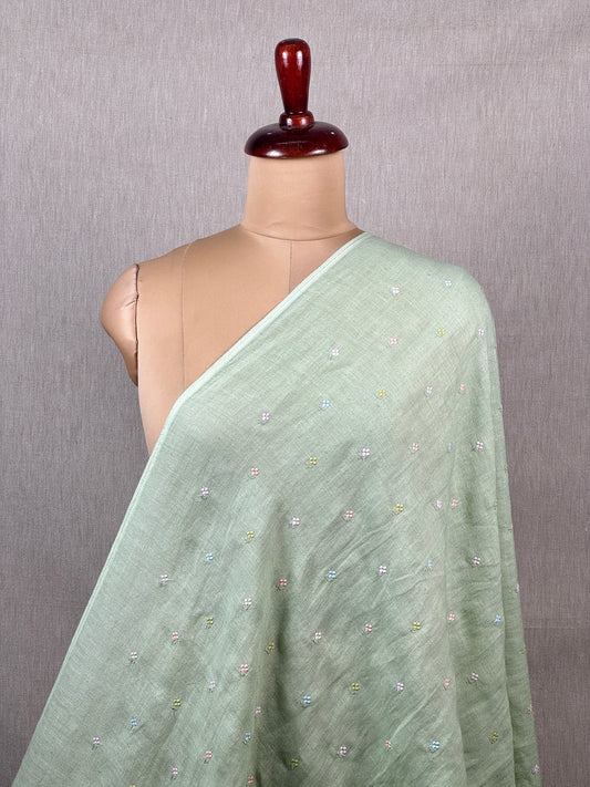 Embroidered 60 Lee Gauze Linen Fabric