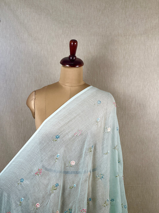 Embroidered Kota Fabric