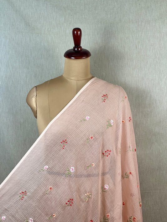 Embroidered Kota Fabric