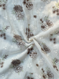 Embroidered 40 gm Banrasi Chanderi Fabric