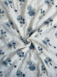 Embroidered 40 gm Banrasi Chanderi Fabric