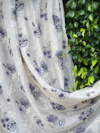 Embroidered 40 gm Banrasi Chanderi Fabric