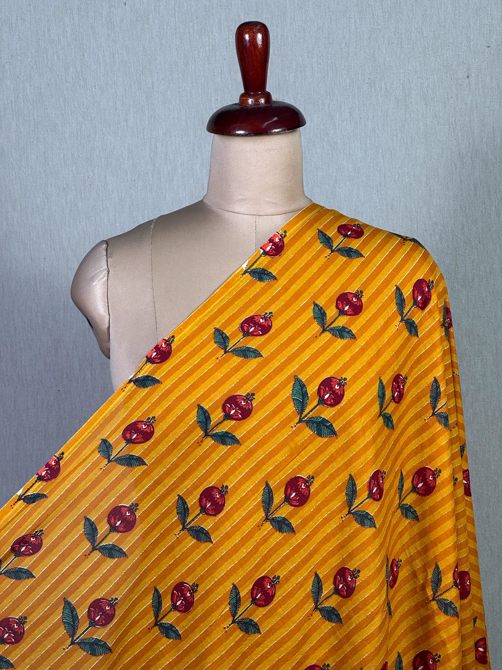 Block Printed Mul Cotton Fabric