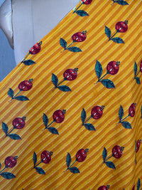 Block Printed Mul Cotton Fabric