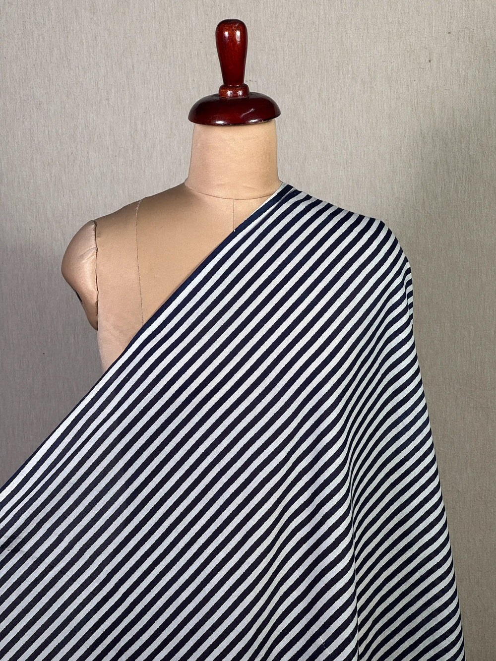 Block Printed Mul Cotton Fabric