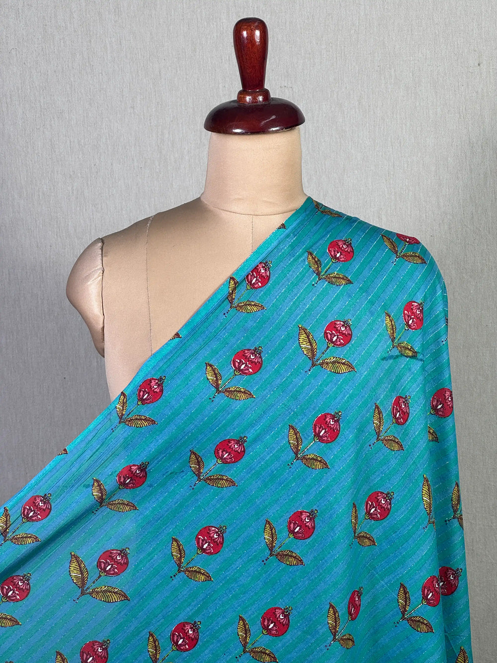 Block Printed Mul Cotton Fabric