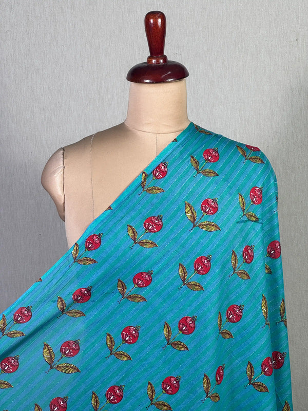 Block Printed Mul Cotton Fabric