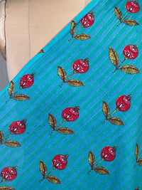 Block Printed Mul Cotton Fabric