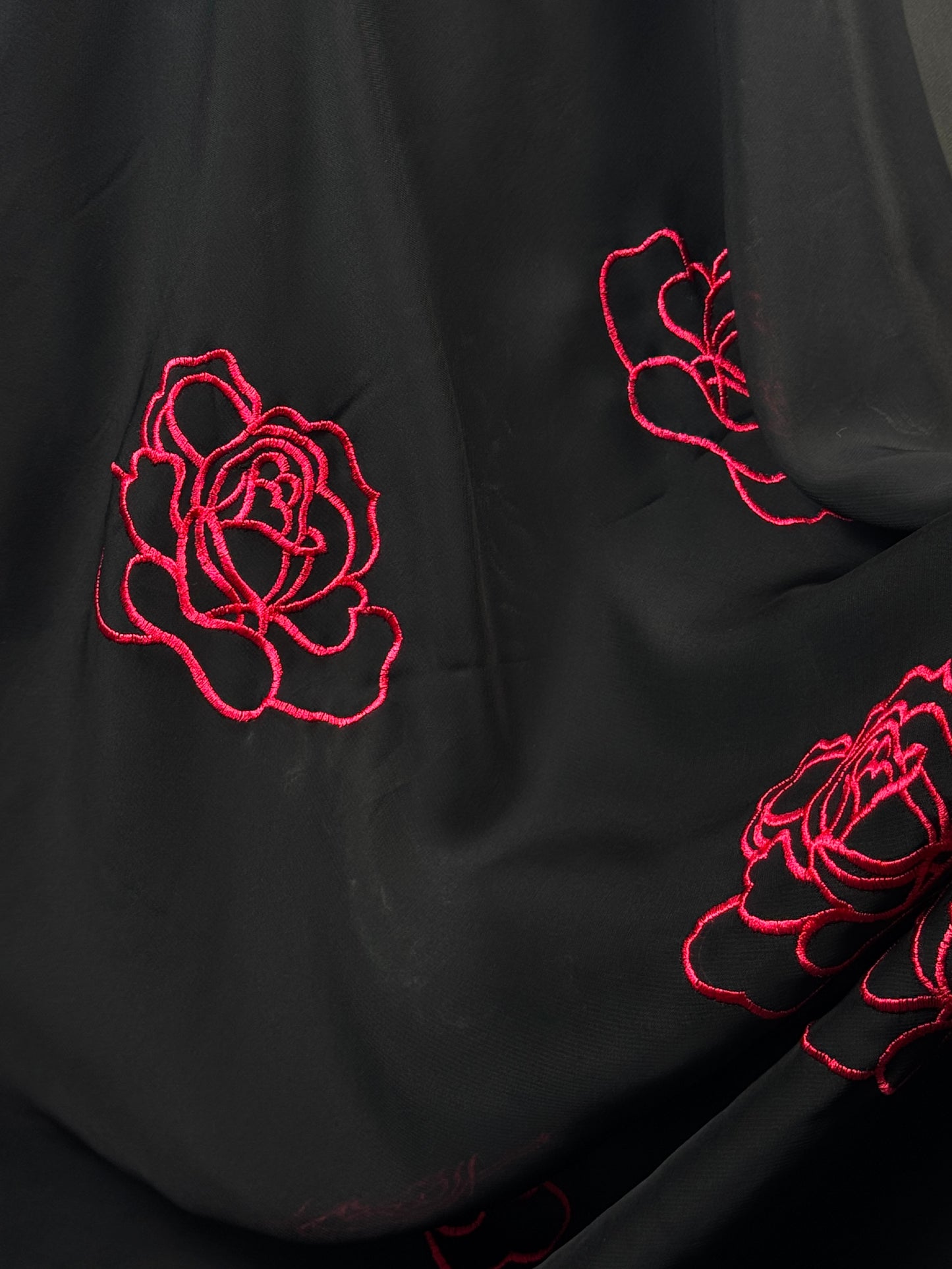 Embroidered Viscose Organza Fabric