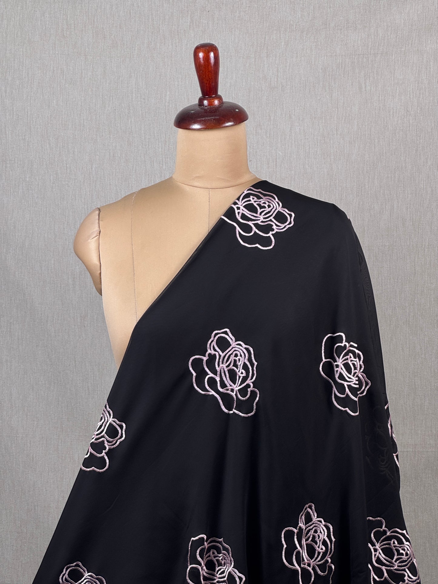 Embroidered Viscose Organza Fabric