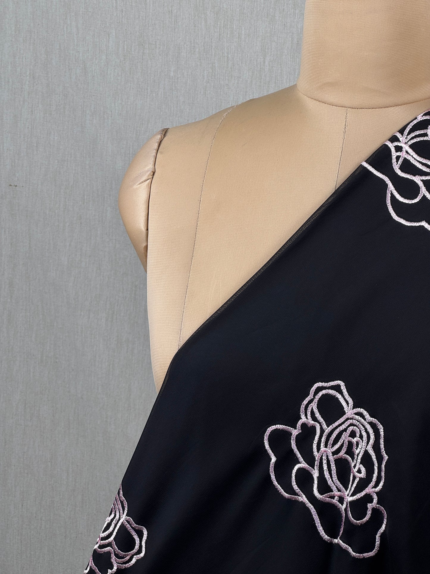 Embroidered Viscose Organza Fabric