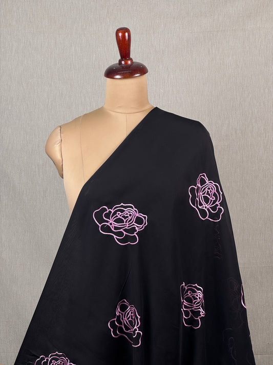 Embroidered Viscose Organza Fabric
