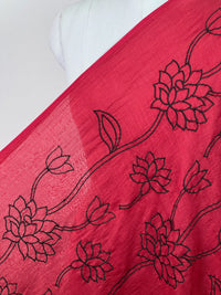 Embroidered 40gm Banarasi Chanderi Fabrics