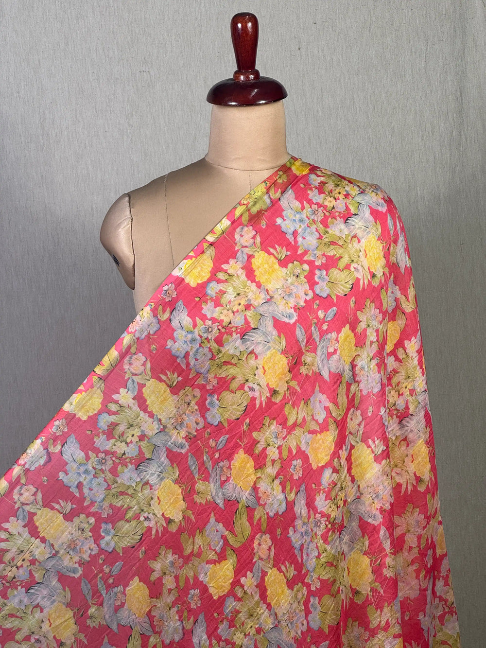 Printed Mul Chanderi Fabric