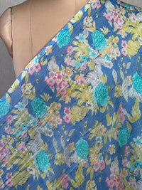 Printed Mul Chanderi Fabric