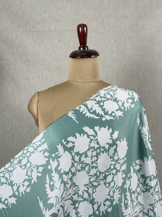Screen Printed Cotton Satin Fabric
