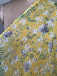 Printed Mul Chanderi Fabric