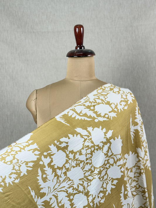 Screen Printed Cotton Satin Fabric