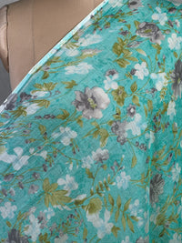 Printed Mul Chanderi Fabric