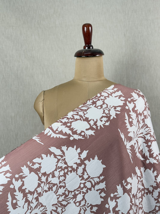 Screen Printed Cotton Satin Fabric