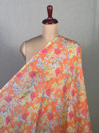 Printed Mul Chanderi Fabric