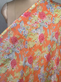 Printed Mul Chanderi Fabric