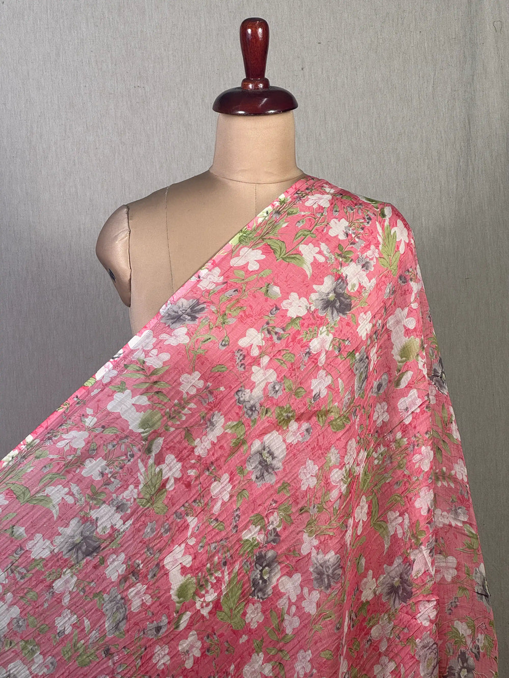 Printed Mul Chanderi Fabric